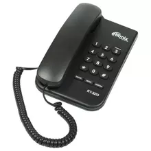 Телефон RITMIX RT-320 black световая индикация звонка блокировка набора ключом черный