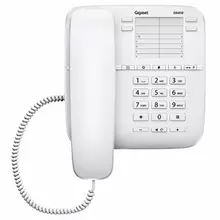 Телефон Gigaset DA410, память 10 номеров, спикерфон, тональный/импульсный режим, белый