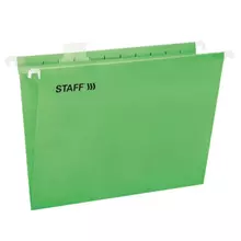 Подвесные папки А4 (350х240 мм.) до 80 л. комплект 10 шт. зеленые, картон, Staff