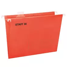 Подвесные папки A4/Foolscap (404х240 мм.) до 80 л. комплект 10 шт. красные картон Staff