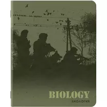 Тетрадь предметная MILITARY 48 листов, SoftTouch, 70г./м, биология, клетка, подсказ, Brauberg