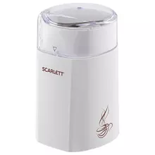 Кофемолка Scarlett SC-CG44506 160 Вт объем 60 г. пластик ножи из нержавеющей стали белая с рисунком