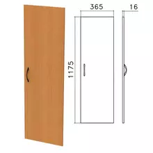 Дверь ЛДСП средняя "Фея" 365х16х1175 мм. цвет орех милан ДФ12.5