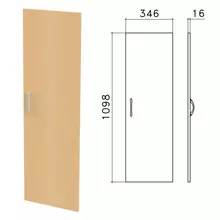 Дверь ЛДСП средняя "Канц", 346х16х1098 мм. цвет бук невский, ДК36.10