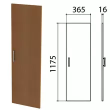 Дверь ЛДСП средняя "Монолит", 365х16х1175 мм. цвет орех гварнери, ДМ42.3