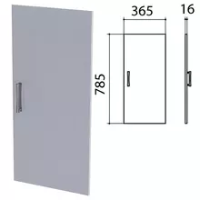 Дверь ЛДСП низкая "Монолит", 365х16х785 мм. цвет серый, ДМ41.11
