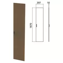 Дверь ЛДСП высокая "Эко/Этюд", 380х18х1916 мм. орех, 402989-190