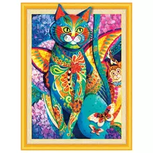 Картина стразами (алмазная мозаика) сияющая 40х50 см. Остров cокровищ "Восточный кот" без подрамника