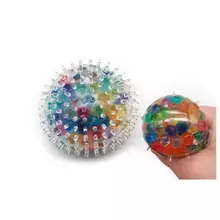 Игрушка-антистресс жмяка-шар "Ежик" с разноцветными шариками 65 см. шоубокс 12 шт. 1TOY
