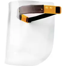 Щиток защитный лицевой с наголовным креплением экран ПЭТ (полиэтилентерефталат) толщиной 05 мм. РОСОМЗ Пионер