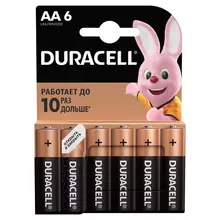 Батарейка Duracell Basic AA (LR06) алкалиновая 6BL