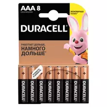 Батарейка Duracell Basic AAA (LR03) алкалиновая 8BL