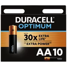 Батарейка Duracell Optimum AA (LR06) алкалиновая 10BL