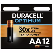 Батарейка Duracell Optimum AA (LR06) алкалиновая 12BL