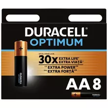 Батарейка Duracell Optimum AA (LR06) алкалиновая 8BL