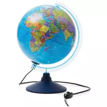 Глобус "День и ночь" с двойной картой - политической и звездного неба Globen, 25 см. с подсветкой от сети
