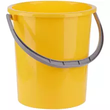 Ведро пластиковое пищевое OfficeClean мерная шкала желтое 9 л