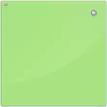 Доска стеклянная магнитно-маркерная 2х3 "Office" 45*45 см. зеленая маркер 6 магнитов