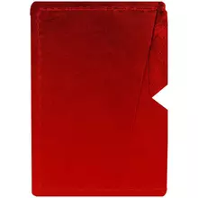 Кардхолдер OfficeSpace, 3 отделения, 10*7 см. натуральная кожа, красный