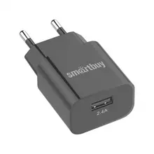 Зарядное устройство сетевое SmartBuy Flash 2.4A output черный