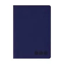 Телефонная книга А5, 80 л. кожзам, OfficeSpace "Nebraska" темно-синий, с вырубкой