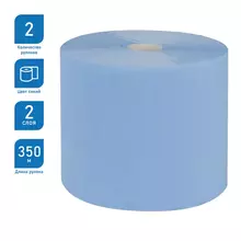 Протирочный материал в рулонах OfficeClean Professional 2-слойный 350 м/рул. 24*35 см. синий