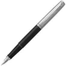 Ручка перьевая Parker "Jotter Bond Street Black CT" черный детали нержавеющая сталь синяя