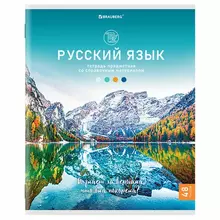 Тетрадь предметная "Классика NATURE" 48 л. обложка картон, русский язык, линия, Brauberg