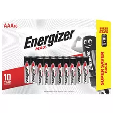 Батарейки комплект 16 шт. ENERGIZER Max AAA (LR0324А) алкалиновые мизинчиковые E301433301