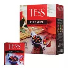Чай TESS (Тесс) "Pleasure" черный с шиповником и яблоком 100 пакетиков по 15 г. 0919-09