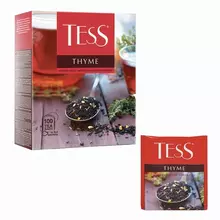Чай TESS (Тесс) "Thyme" черный чабрец и цедра лимона 100 пакетиков в конвертах по 2 г. 1185-09