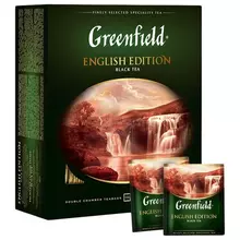 Чай GREENFIELD (Гринфилд) "English Edition" черный 100 пакетиков по 2 г. 1383-09