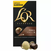 Кофе в алюминиевых капсулах L'OR "Espresso Forza" для кофемашин Nespresso 10 порций
