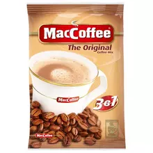Кофе растворимый порционный MacCoffee "3 в 1 Оригинал" комплект 50 пакетиков по 20 г. 100101