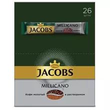 Кофе растворимый JACOBS "Millicano" сублимированный комплект 26 пакетиков по 18 г