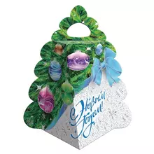 Подарок новогодний "Елка с бантом" 800 г. набор конфет картонная упаковка