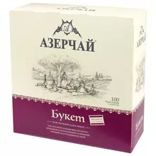 Чай АЗЕРЧАЙ "Premium collection" чёрный 100 пакетиков с ярлычками по 18 г