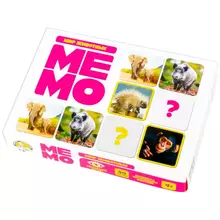 Игра настольная Десятое королевство "Мемо. Мир животных" 50 карточек