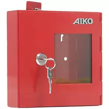 Ключница пожарная Aiko Key-1 Fire на 1 ключ 175*162*40 мм. ключевой замок металл красный со стеклом и молоточком