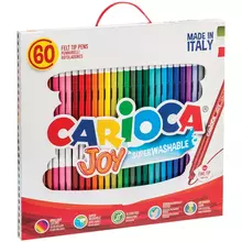 Фломастеры Carioca "Joy" 60 шт. 30 цв. смываемые пластиковая ручка