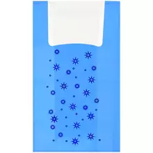 Пакет-майка OfficeClean "Звезды ", ПНД, 30+16*60 см. 15 мкм. голубой