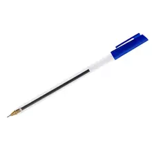 Ручка шариковая Стамм. "РШ 800" синяя 07 мм. прозрачный корпус