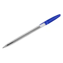 Ручка шариковая Стамм. "111" синяя 07 мм. прозрачный корпус
