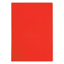 Папка-уголок OfficeSpace А4 100 мкм. пластик прозрачная красная