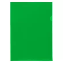 Папка-уголок Стамм. А4, 150 мкм. непрозрачная, зеленая
