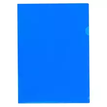 Папка-уголок Стамм. А4, 150 мкм. непрозрачная, синяя