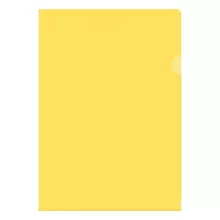 Папка-уголок OfficeSpace А4 150 мкм. пластик прозрачная желтая