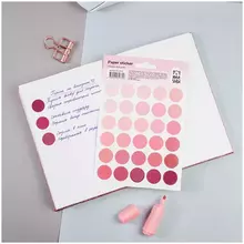 Наклейки бумажные Meshu "Trecker dots pink", 12*21 см. 30 наклеек