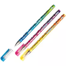 Ручка шариковая BG "Flashline" синяя 07 мм. пластиковая туба