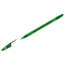 Ручка шариковая Стамм. "555" зеленая 07 мм. тонированный корпус